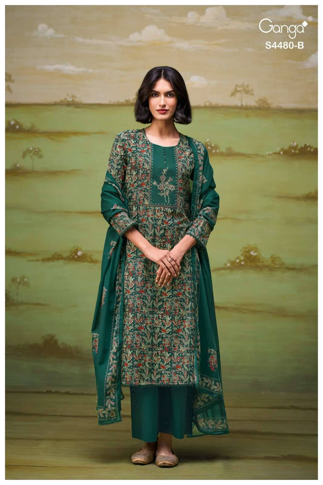 KENZA 4480 Series By GANGA FASHION Stylish Beautiful Colourful Cotton Dresses At Wholesale Price